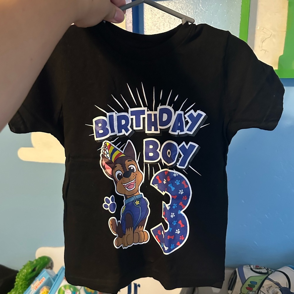 Custom paw patrol 3rd birthday shirt